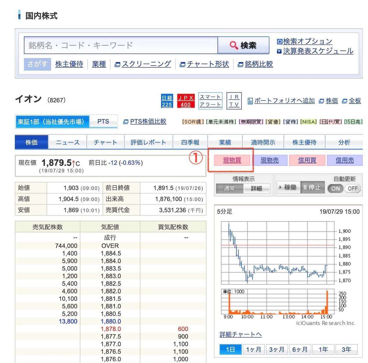 イオン株8267 株購入が初めてでも大丈夫 Sbi証券での購入手順の解説